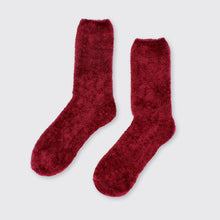 Load image into Gallery viewer, Maisie Ladies Velvet Sock - Red - Forever England