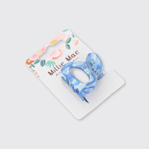 Marble Small Claw Clip- Blue - Forever England