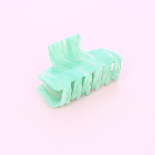 Marbled Claw Hair Clip Green - Forever England