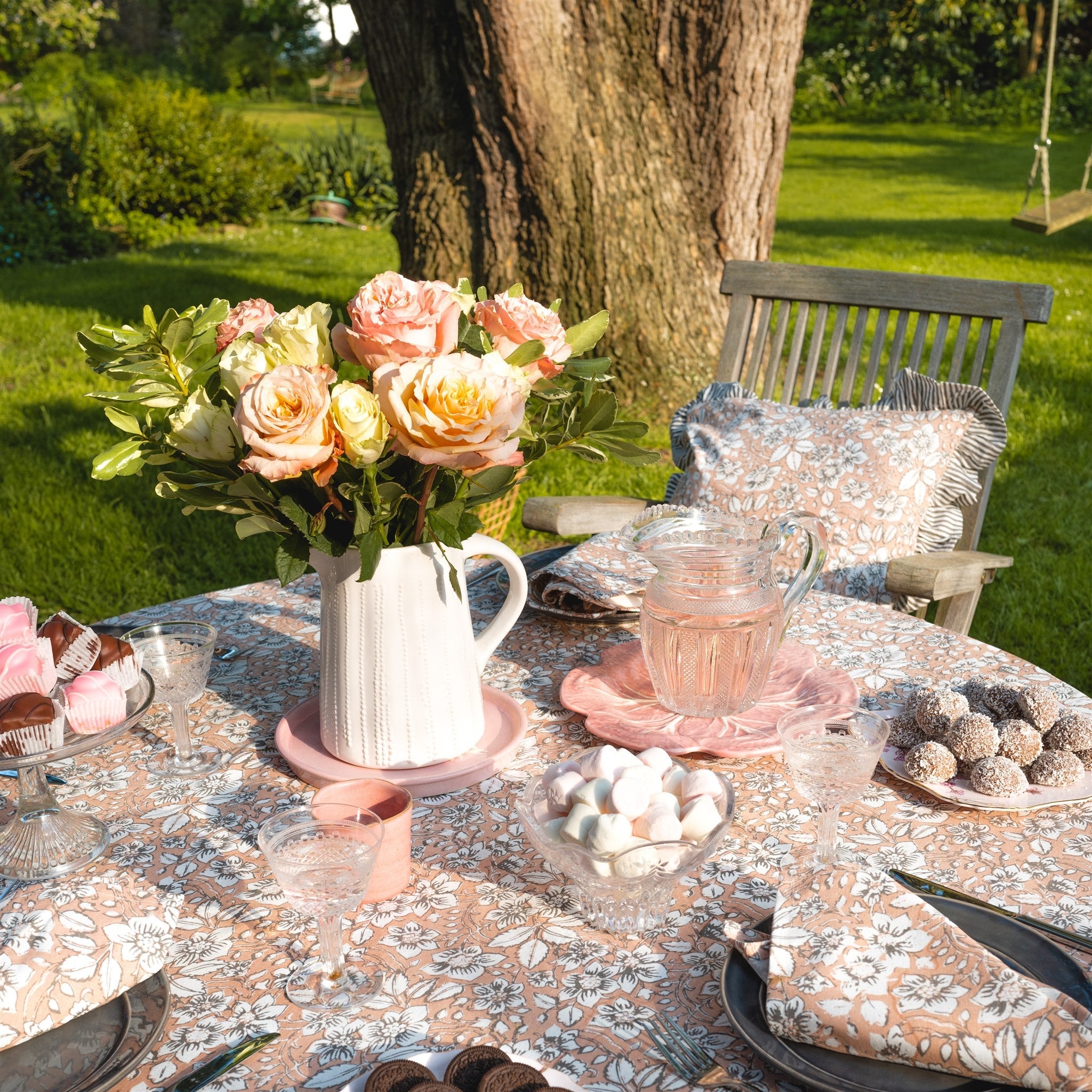 Marnhull Pink Tablecloth Range - Forever England