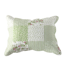 Load image into Gallery viewer, Matilda Green Patchwork Standard Pillowsham - Forever England