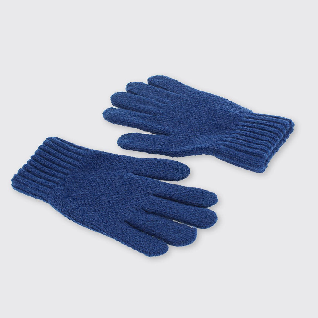 Mens Knitted Gloves- Blue - Forever England