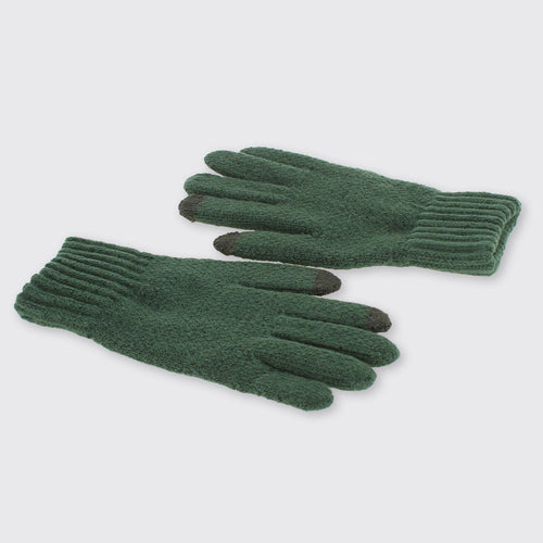 Mens Knitted Gloves- Green - Forever England