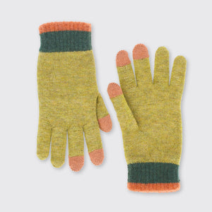 Mens Wool Blend Glove- Moss Green - Forever England