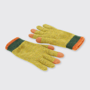 Mens Wool Blend Glove- Moss Green - Forever England