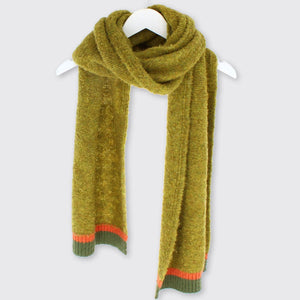 Mens Wool Blend Scarf-Moss Green - Forever England