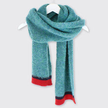 Load image into Gallery viewer, Mens Wool Blend Scarf- Teal Blue - Forever England