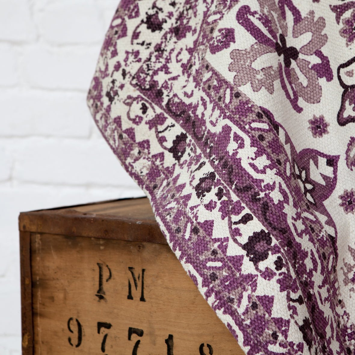 Midford Vintage Printed Purple Rug - Forever England