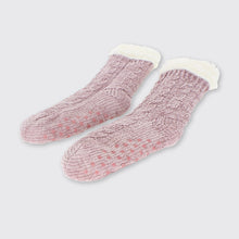 Load image into Gallery viewer, Molly Ladies Chenille Slipper Socks - Blush - Forever England