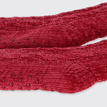 Load image into Gallery viewer, Ladies Chenille Slipper Socks Red Forever England