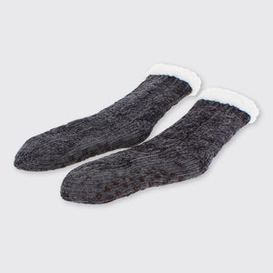 Molly Ladies Slipper Socks - Grey - Forever England