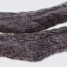 Load image into Gallery viewer, Ladies Chenille Slipper Socks Grey Forever England