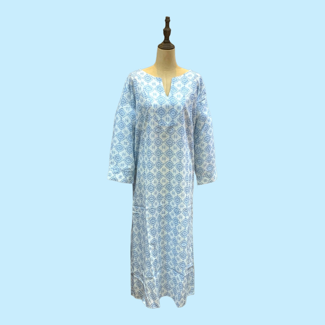 Olivia Long Kimono- Blue- S/M (Small /Medium) - Forever England