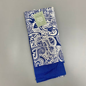 Paisley Blue Set of Two Tea Towels - Forever England