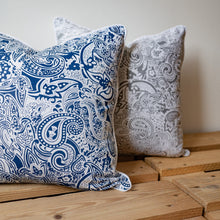 Load image into Gallery viewer, Paisley Cushion Complete Blue - Forever England