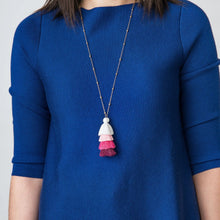 Load image into Gallery viewer, Pink Tassel Necklace - Forever England