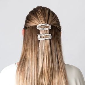 Ponytail Hair Clip Pearl Square - Forever England