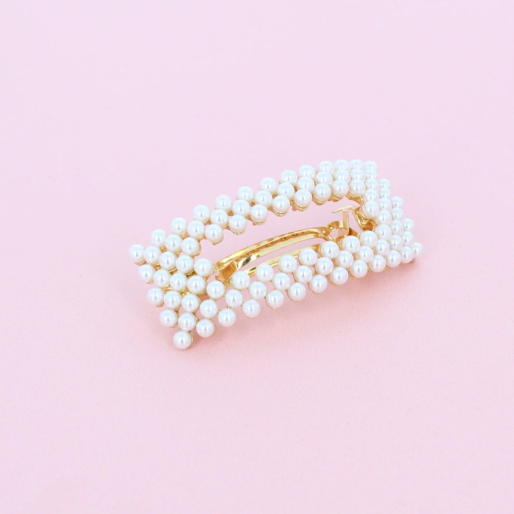 Ponytail Hair Clip Pearl Square - Forever England