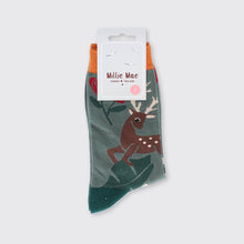Load image into Gallery viewer, Reindeer Sock Green - Forever England