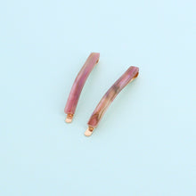 Load image into Gallery viewer, Retro Aubergine Set of 2 Thin Hair Clips - Forever England