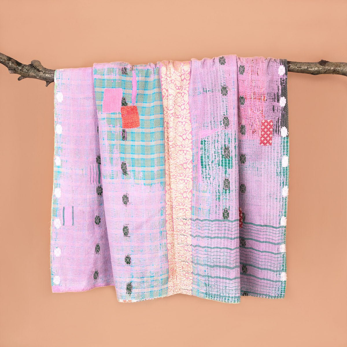 Reversible Vintage Kantha Throw 10A Forever England