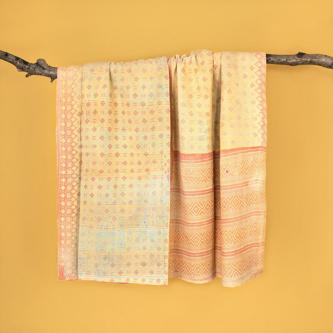 Reversible Vintage Kantha Throw - 11A - Forever England