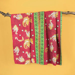 Reversible Vintage Kantha Throw - 19A - Forever England