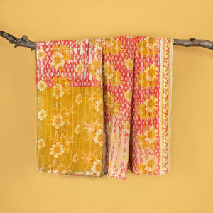 Reversible Vintage Kantha Throw - 1A - Forever England