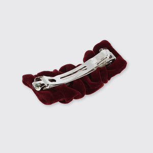 Ruched Hair Clip Aubergine - Forever England