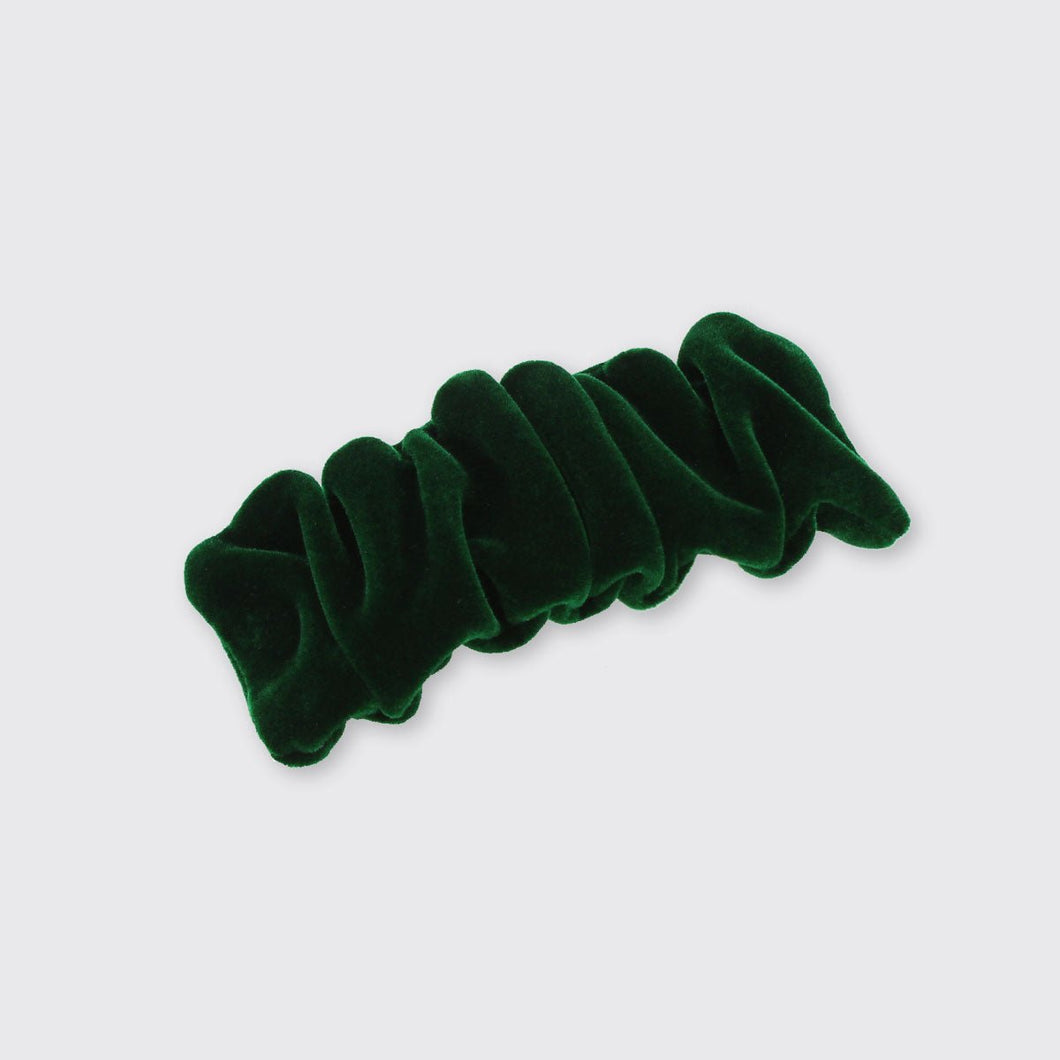 Ruched Hair Clip Bottle Green - Forever England