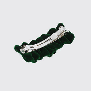 Ruched Hair Clip Bottle Green - Forever England