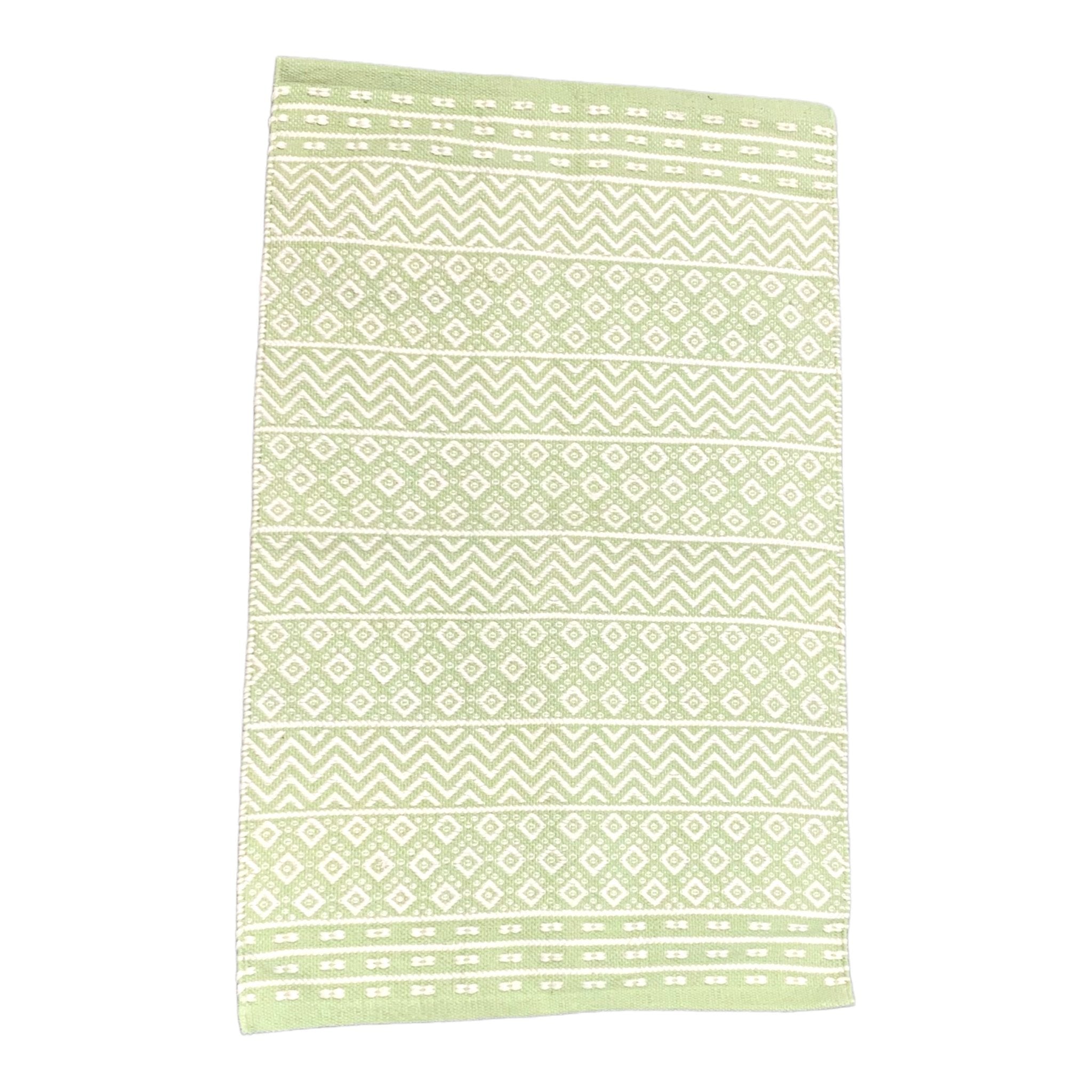 Sajani Hand Woven Cotton Rug - Green - Forever England