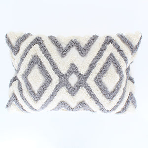 Sajani Handmade Pile Weave Cushion - Grey - Forever England