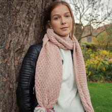 Load image into Gallery viewer, Sara Pink Knitted Pom Pom Scarf - Forever England
