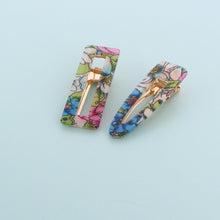 Load image into Gallery viewer, Set of 2 Blue Floral Hair clips- Blue - Forever England