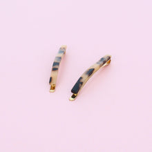 Load image into Gallery viewer, Set of 2 Caramel Thin Hair Clips - Forever England