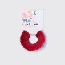 Load image into Gallery viewer, Set of 2 Furry Hairbands Red / Blue - Forever England