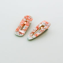 Load image into Gallery viewer, Set of 2 Milky Marble Hair clips- Duck Egg - Forever England