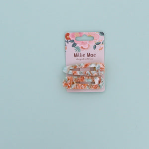 Set of 2 Milky Marble Hair clips- Duck Egg - Forever England