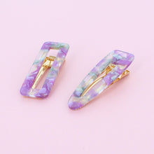 Load image into Gallery viewer, Set of 2 Mosaic Hair Clips Lilac - Forever England