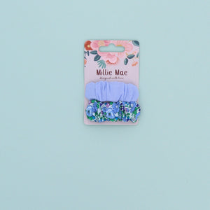 Set of 2 Polly Hair clips- Blue - Forever England