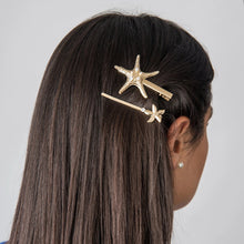 Load image into Gallery viewer, Set of 2 Starfish Hair Clips - Forever England