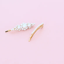 Load image into Gallery viewer, Set of 2 Thin Pearl Hair Clips - Forever England
