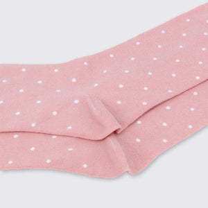 Small Spot Sock Pale Pink - Forever England