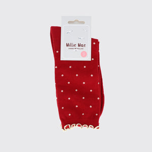 Small Spot Sock Red - Forever England