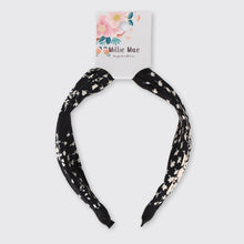 Load image into Gallery viewer, Soft Knot Headband Black and White - Forever England