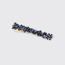 Load image into Gallery viewer, Black &amp; Blue Sparkly Barrette Hair Clip Forever England