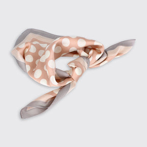 Spotty Scarf Taupe - Forever England