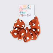 Load image into Gallery viewer, Spotty Scrunchie- Rust - Forever England