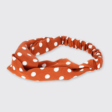 Load image into Gallery viewer, Spotty Soft Headband- Rust - Forever England